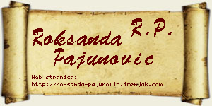 Roksanda Pajunović vizit kartica